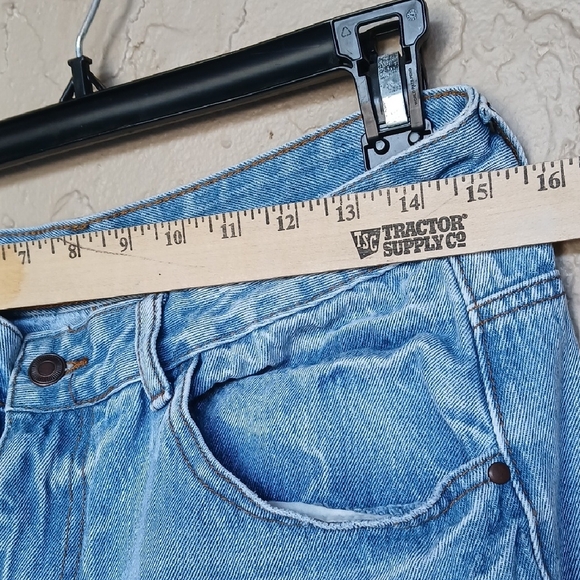 Fashion Nova Light Blue Distressed Wide-Leg Jeans - Picture 7 of 7